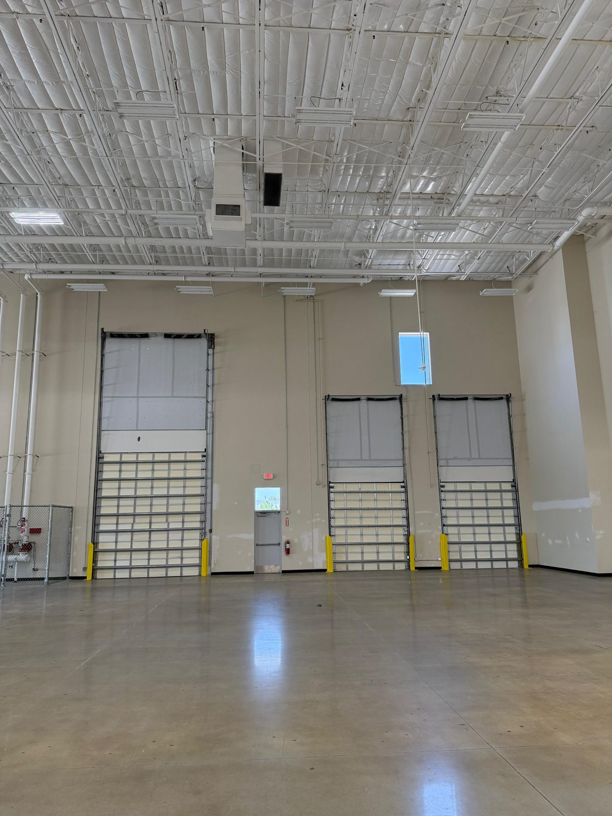 Sectional commercial overhead door at a Houston business